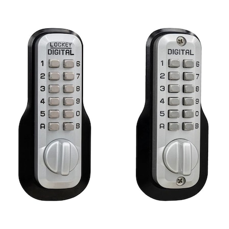Lockey Usa Lockey Mechanical Keyless Deadbolt with Double Combination Satin Chrome Marine Grade Finish M210-SCMGDC